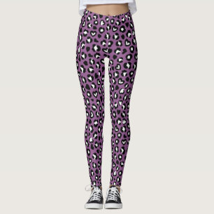 Dierenprint, Paarse luipaard, Cheetah Spots, Hart Leggings
