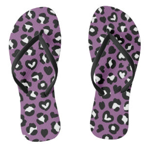 Dierenprint, Paarse luipaard, Cheetah Spots, Hart Teenslippers
