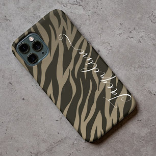 Dierenprint Patroon Camo Stripes Stijlvol op maat iPhone 12 Hoesje