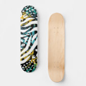Dierenprint patroon skateboard (Voorkant)