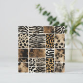 Dierenprint - Platte Kaart (Staand voorkant)