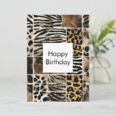 Dierenprint - Platte Kaart (Staand voorkant)