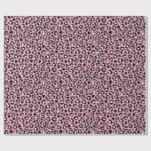 Dierenprint, roze luipaard, cheetah vlekken, harte cadeaupapier (Vlak)