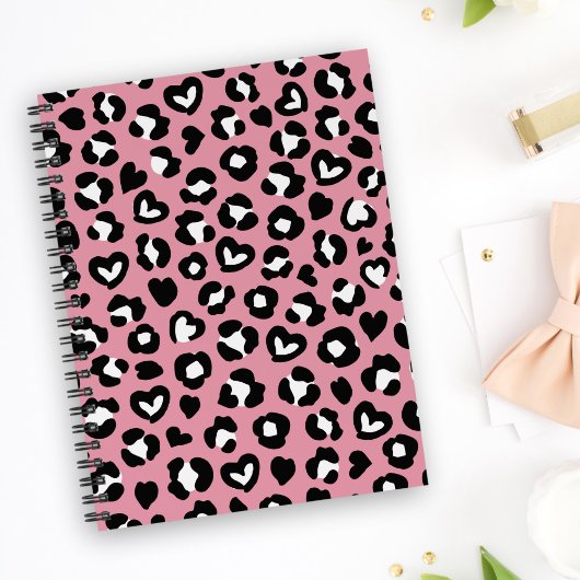 Dierenprint, roze luipaard, cheetah vlekken, harte planner