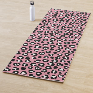 Dierenprint, roze luipaard, cheetah vlekken, harte yogamat