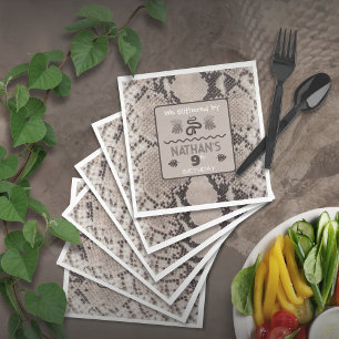 Dierenprint Snake Verjaardagspapier Servet