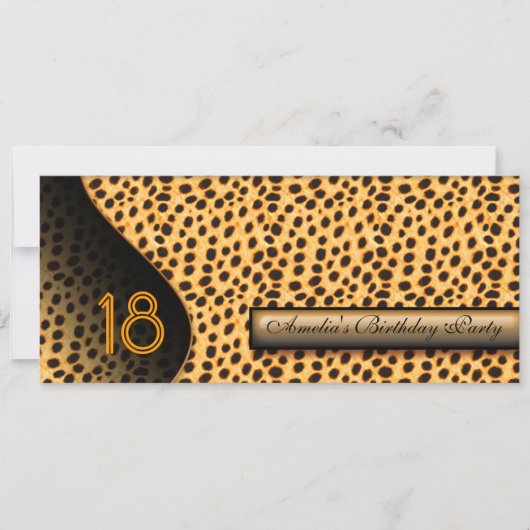 Dierenprint uitnodiging (Voorkant)