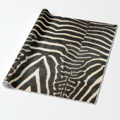 Dierenprint Zebra inpakpapier (Uitgerold)
