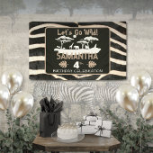Dierenprint Zebra Verjaardagsbanner Spandoek