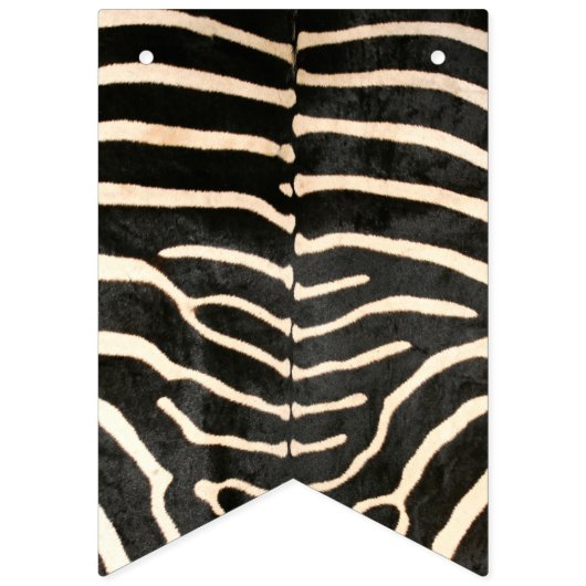 Dierenprint Zebra Verjaardagsbunting Banner (Eerste vlag)