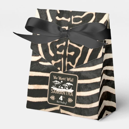 Dierenprint Zebra Verjaardagsgunstbox Bedankdoosjes (Voorkant Zijde)