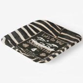 Dierenprint Zebra Verjaardagspapier Bord (Gebogen)