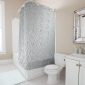 Dierenprint Zilveren Glitter Glam Douchegordijn (In situ)