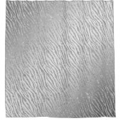 Dierenprint Zilveren Glitter Glam Douchegordijn (Voorkant)