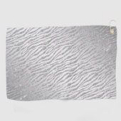Dierenprint Zilveren Glitter Glam Golfhanddoek (Horizontaal)
