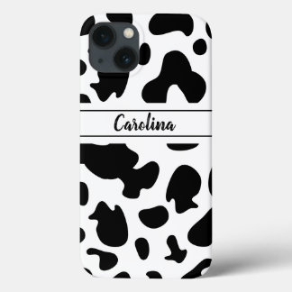 Dierenprint zwart-wit patroon iPhone 13 hoesje