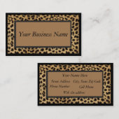 Dierenprintluipaard Visitekaartje (Voorkant / Achterkant)