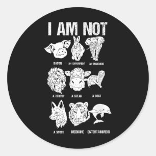Dierenrechten Dierenbescherming Go Vegan Ronde Sticker