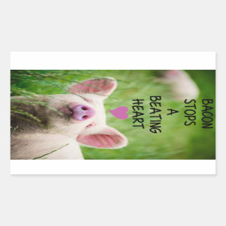 Dierenrechten sticker. rechthoekige sticker