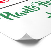 Dierenrechten "Vlees Voelt Planten Genezen" Poster (Hoek)