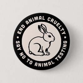 Dierenrechtenactivist citeert 'wreedheid vrij' ronde button 5,7 cm