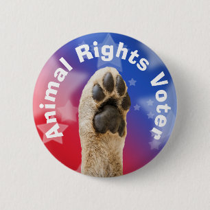 Dierenrechtenkiezer Ronde Button 5,7 Cm