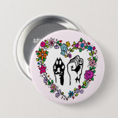 Dierenrechtenknop. Ronde Button 7,6 Cm (Voorkant /achterkant)