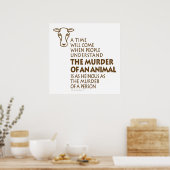 Dierenrechtenofferte Poster (Keuken)