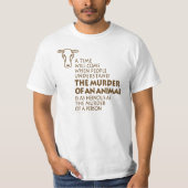 Dierenrechtenofferte T-shirt (Voorkant)