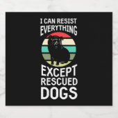 Dierenredder Hond Redding Sparkling Wijnetiket (Enkel label)