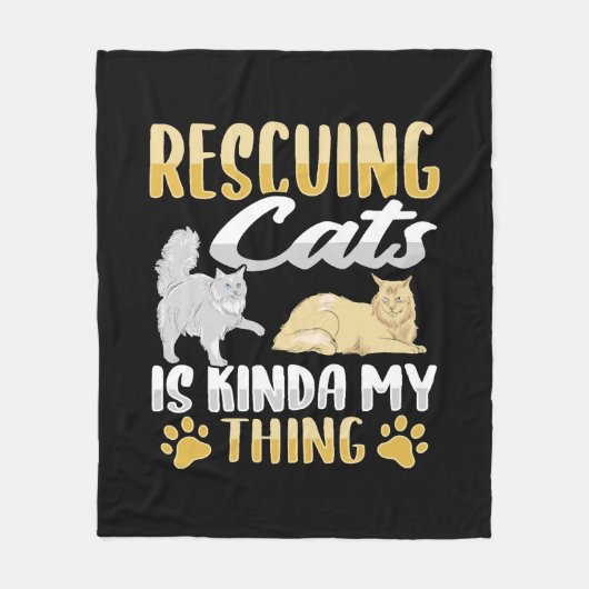 Dierenredding Kat Redding Kat Redder Fleece Deken (Voorkant)