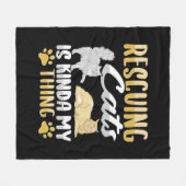 Dierenredding Kat Redding Kat Redder Fleece Deken (Voorkant (Horizontaal))
