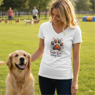 Dierenredding Pleegzorg Verandert Levens Pootafdru T-shirt