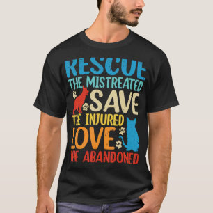 Dierenreddingshond Kat Kostuum Huisdiereneigenare T-shirt