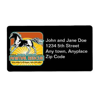 Dierenreddingspaard Etiket
