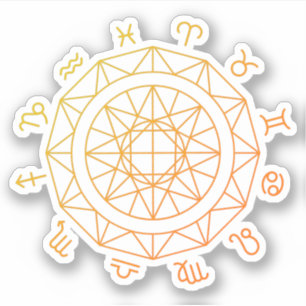 Dierenriem Astrologische Wiel Sticker