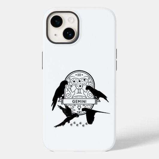 Dierenriem en bijpassende huisdieren. Tweelingen - Case-Mate iPhone Case (Achterkant)