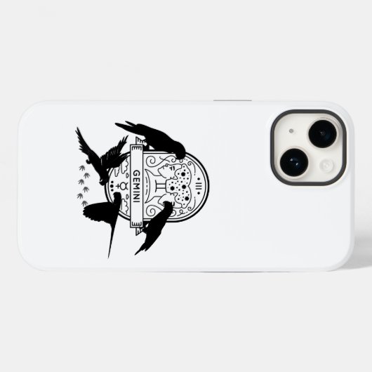 Dierenriem en bijpassende huisdieren. Tweelingen - Case-Mate iPhone Case (Achterkant (horizontaal))