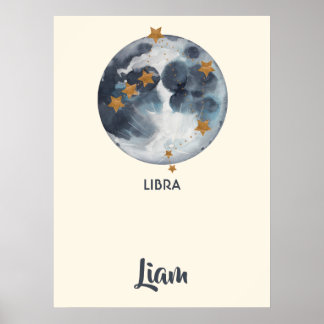 Dierenriem Hemel Libra Kinderkamer Muur Kunst Poster