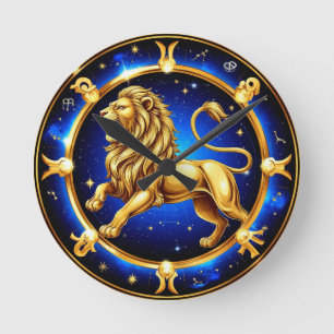 Dierenriem Leeuw Embleem Ronde Klok