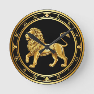Dierenriem Leeuw Embleem Ronde Klok