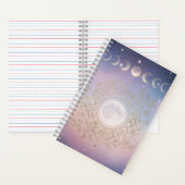 Dierenriem & Maanfase Hemels Notitieboek (Binnen)