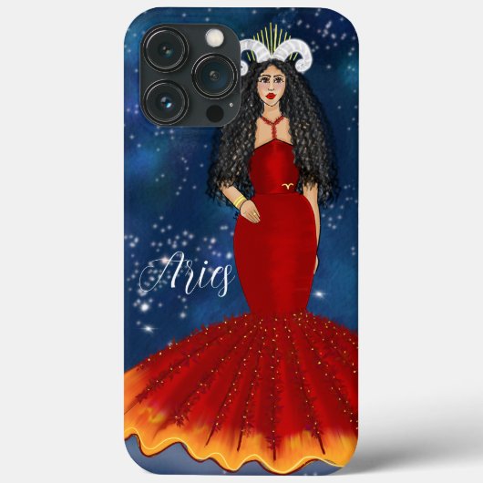 Dierenriem Ram Godin Blauw Celestial Case-Mate iPhone Case (Achterkant)