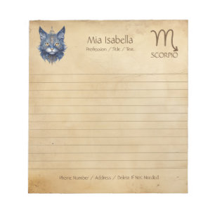 Dierenriem Schorpioen & Celestial Cat Notitieblok
