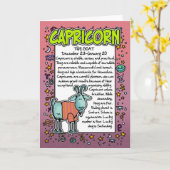 Dierenriem - Steenbok Feiten Kaart (Gele Bloem)