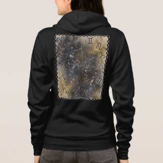 Dierenriem Stempel Achterkant Print Grafisch Hoodie