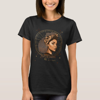 Dierenriem Sterrenbeeld Leeuw Zwarte Koningin T-shirt