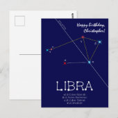 Dierenriem Sterrenbeeld Weegschaal Briefkaart (Voorkant / Achterkant)