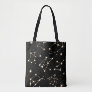 Dierenriem sterrenbeelden Patroon canvas tas