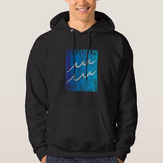 Dierenriem Symbool teken Waterman Mannen of Vrouwe Hoodie (Voorkant)